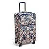 Vera Bradley Women's Softside Rolling Suitcase Luggage, Enchanted Mandala Blue, 27 Check In