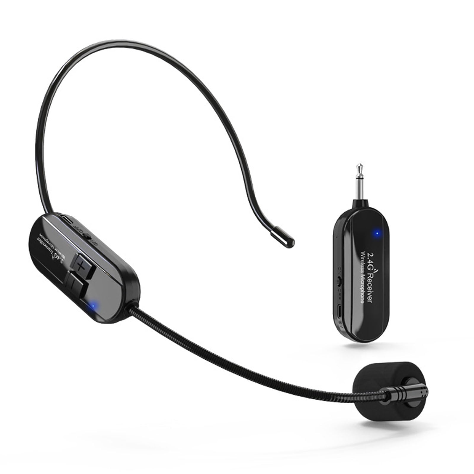 Microfono ad archetto microfono ad archetto professionale Microfono auricolare wireless 2.4G Microfono A Condensatore,Microfono ad Archetto per Guida Turistica/Insegnamento/Promozione/Discorso