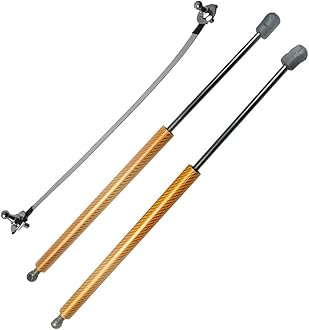 Lift Support Struts for Peugeot 208 (CA/CC/CR) 2012-2019 Modify Front Hood Bonnet Gas Spring Shocks Damper Carbon Fiber Prop Rod (Orange Carbon Fiber)