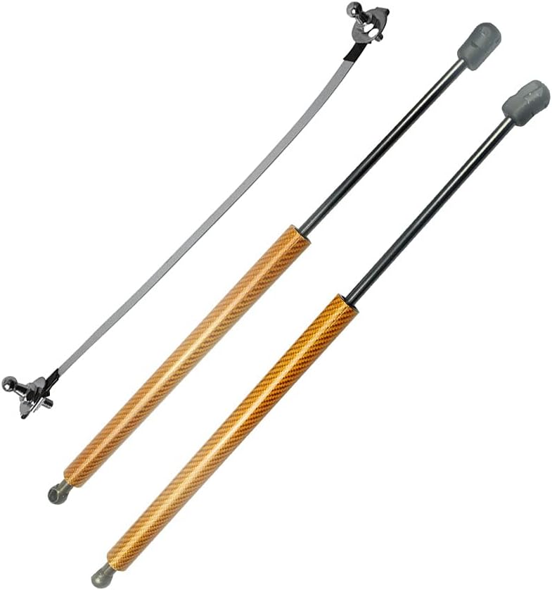 Lift Support Struts for Peugeot 208 (CA/CC/CR) 2012-2019 Modify Front Hood Bonnet Gas Spring Shocks Damper Carbon Fiber Prop Rod (Orange Carbon Fiber)