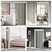 Jilron 100% Blackout Fabric Folding Door Curtain with Magnetic Closure - Accordion Style for Sliding Doors, Closets,Wardrobe and Temporary Door Solutions Doorway Curtains（W42 x L78, Grey 1 Panel）