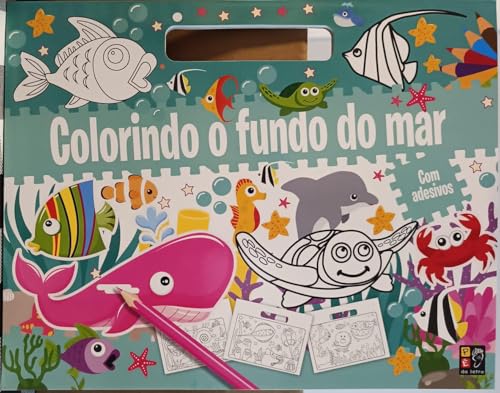 Colorindo – o fundo do mar com adesivos: