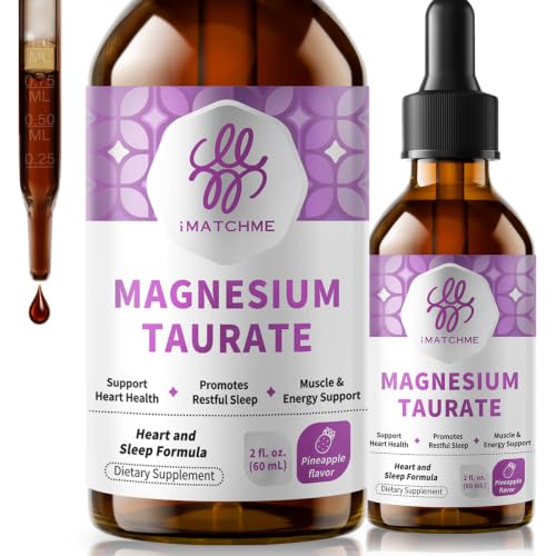 Magnesium Taurate Liquid Drops, Supports Health, Muscle & Sleep 2Fl Oz