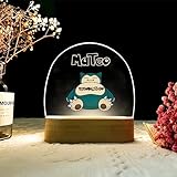 Lamparas Personalizadas para bebes y niños de mesita de noche - Regalos recien nacido personalizada decoracion habitacion bebe luz quitamiedos infantil lampara niño originales niña nocturna (DORMILON)