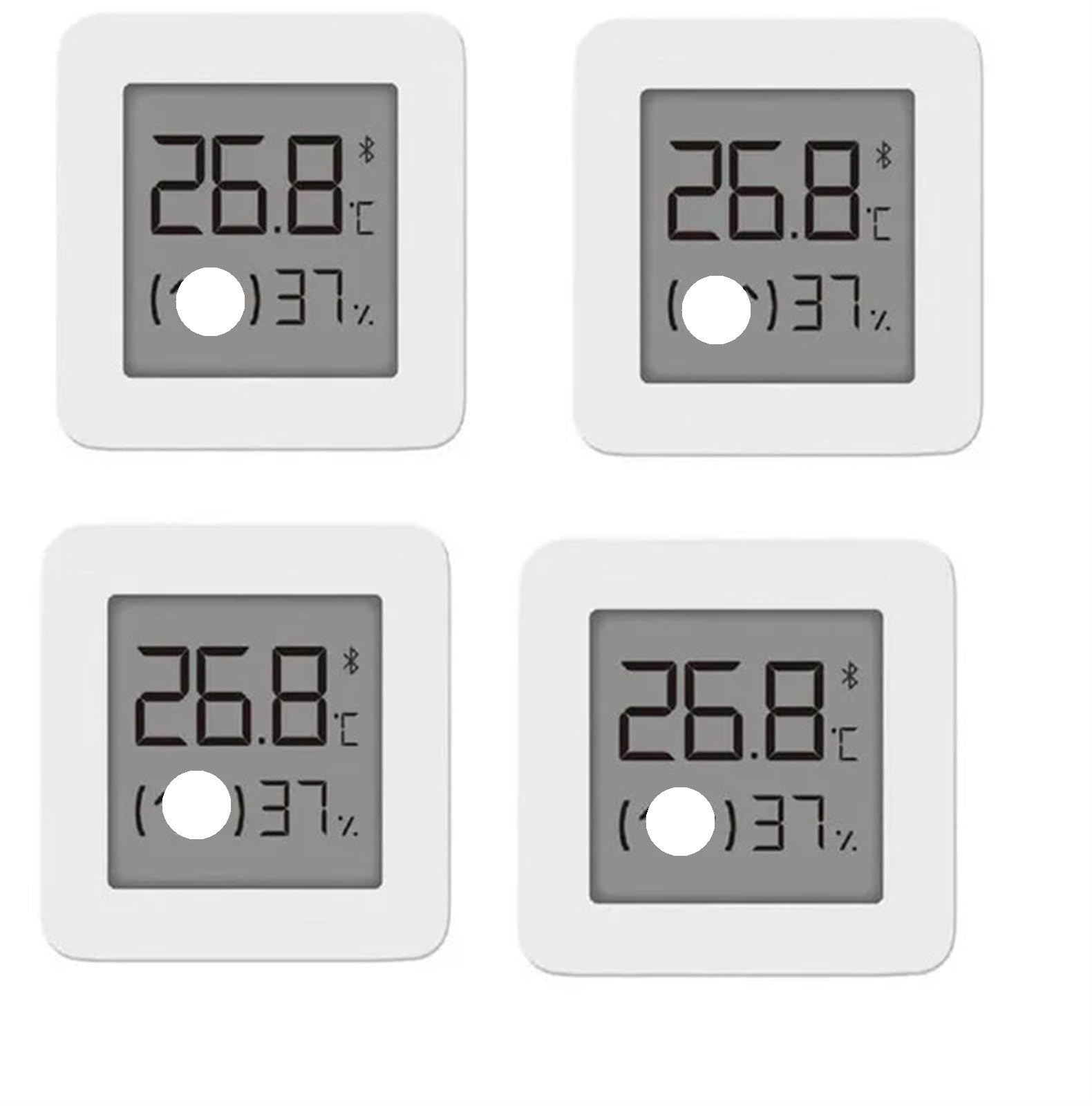 Igrometro digitale da interno, Monitor della temperatura ambiente Termometro digitale Sensore di umidità Bluetooth, 1/2/3/4 pz(4pcs)