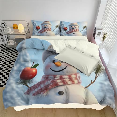 Housse de couette 240x260cm imprimé 3D avec fermeture éclair invisible