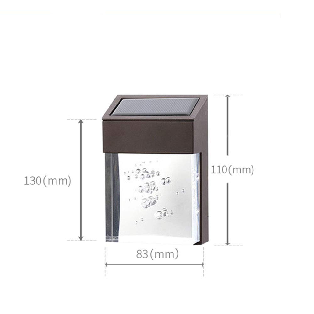 Paquete De 2 Luces De Pared Solar LED Al Aire Libre, Iluminación Decorativa Blanca Cálida Impermeable para El Jardín De La Puerta De La Pared del Chalet