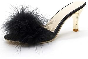 Feather Thin Sexy Fur Heels