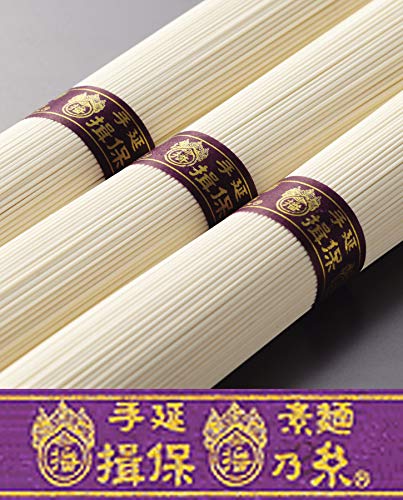 Amazon.co.jp: 手延素麺 揖保乃糸 縒つむぎ 50g×14束 紫帯 そうめん 木