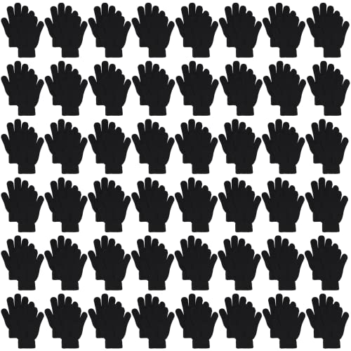 LYDTICK 48 Pairs Winter Gloves Bulk For Men Women, Wholesale Warm Knit Gloves for Cold Weather...