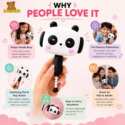 Image of Babique ChuChu Toys Cute Cartoon Panda & Fox Soft Plush Combo | Soft Huggable Sensory Toy | Cuddly Handheld Toy for Babies, Toddlers & Kids | Travel-Friendly Gift | Pack of 2