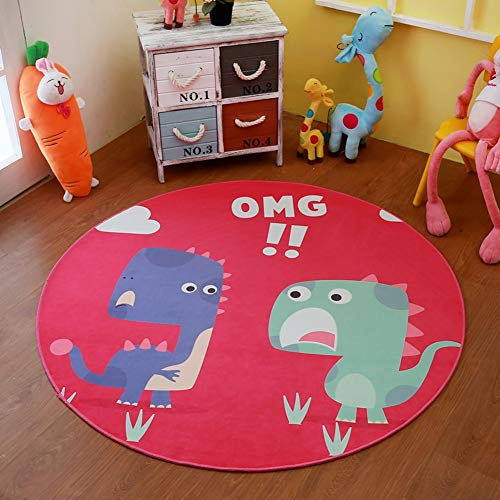 Tapis rond dinosaure antidérapant doux pour bébé - 2