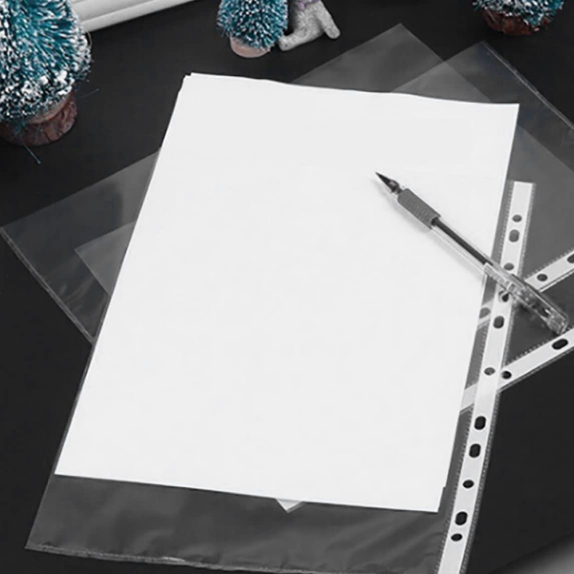 Perfect Line 50 Pochette Plastique A4 De Classement, 5 Couleurs