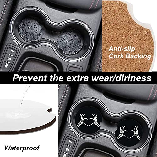 2 Pack de Posavasos Absorbentes Cerámicos Para Auto miniatura 4