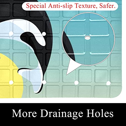 Tapis de douche antidérapant avec ventouses haute densité
