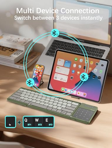 Image of Nillkin Foldable Bluetooth Keyboard, Portable Wireless Design (Green)