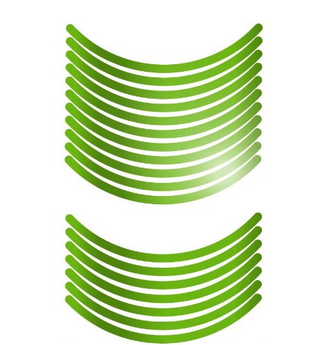 エムディーエフ リムストライプ ミラータイプ ライムグリーン 10mm幅 12インチ RIM-10M-MG-12N