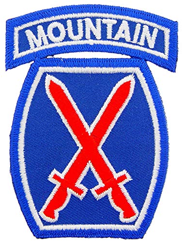 United States Army 10th Infantry Division, Full Color, Embroidered Patch with Iron-On Adhesive