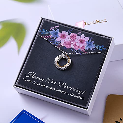 ALoveSoul Birthday Gifts for Women - Sterling Silver Interlocking Knot Circles Necklace Birthday Gifts Ideas4