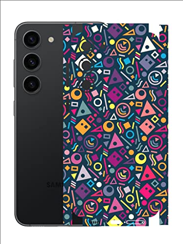 Image of AtOdds - Compatible for Samsung Galaxy S23 (5G) Mobile Back Skin Film Wrap (Coverage - Back+Camera+Sides) (Shapes Graffiti)