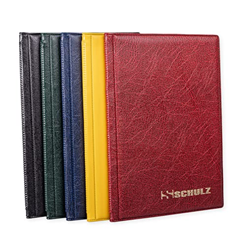 Coin Collection Album – 50p £1 £2 A-Z 10 pence 10p Storage Holder – Mini Handy Collecting Pocket - Protect and Store 96 Coins - Original SCHULZ Coin Album in Black