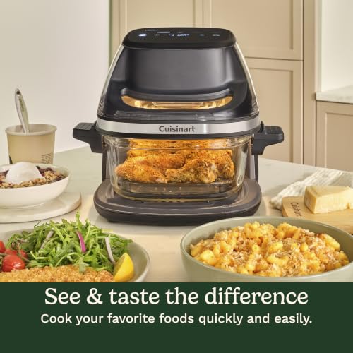 Image of Cuisinart ClearView 4-Quart Air Fryer with Glass Basket and PFAS-Free Ceramic Nonstick Crisper Plate, 5 Cooking Functions, 2 Custom Presets, Adjustable Temperature up to 450F, 3-Year Warranty, AFC-4