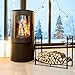 TANGZON Firewood Rack, Heavy Duty Steel Fireplace Log Holder with Fireplace Tool Set, Indoor Outdoor Log Storage Stacking Stand (90 x 33 x 77 cm)