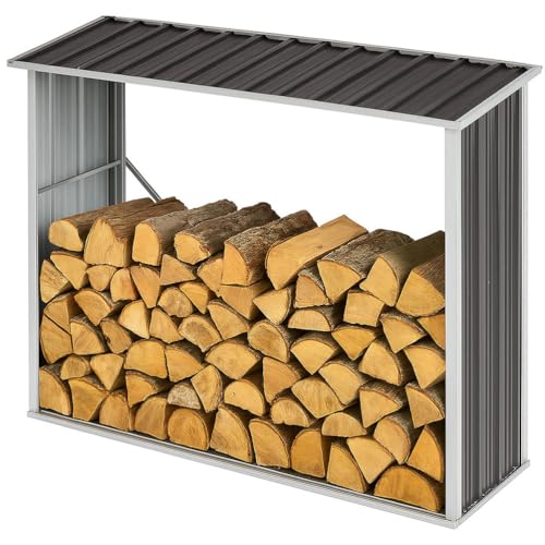 CWKISS Heavy Duty Galvanized Steel Log Holder