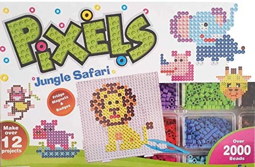 HATELLO Pixels Jungle Safari Fridge Magnets Badges Making Kit for Children Creativity (B08XBDW68Q) Amazon Price History, Amazon Price Tracker