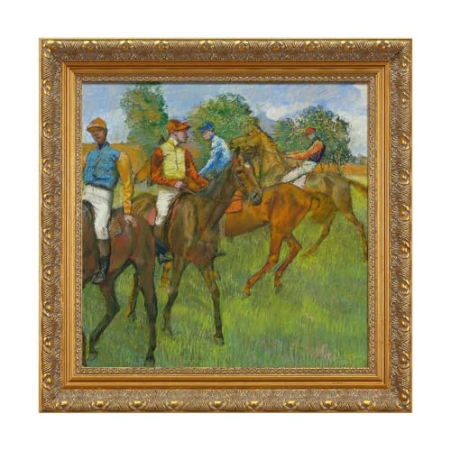 FOLKOR DIY Solid Wood Ornate Frame for 20x20 Rococo Paintings, 2.4” Wide Gold Traditional Frame for Pictures Art Lover Housewarming Birthday Wedding Grandparents Teacher Gift, No Cover & Back