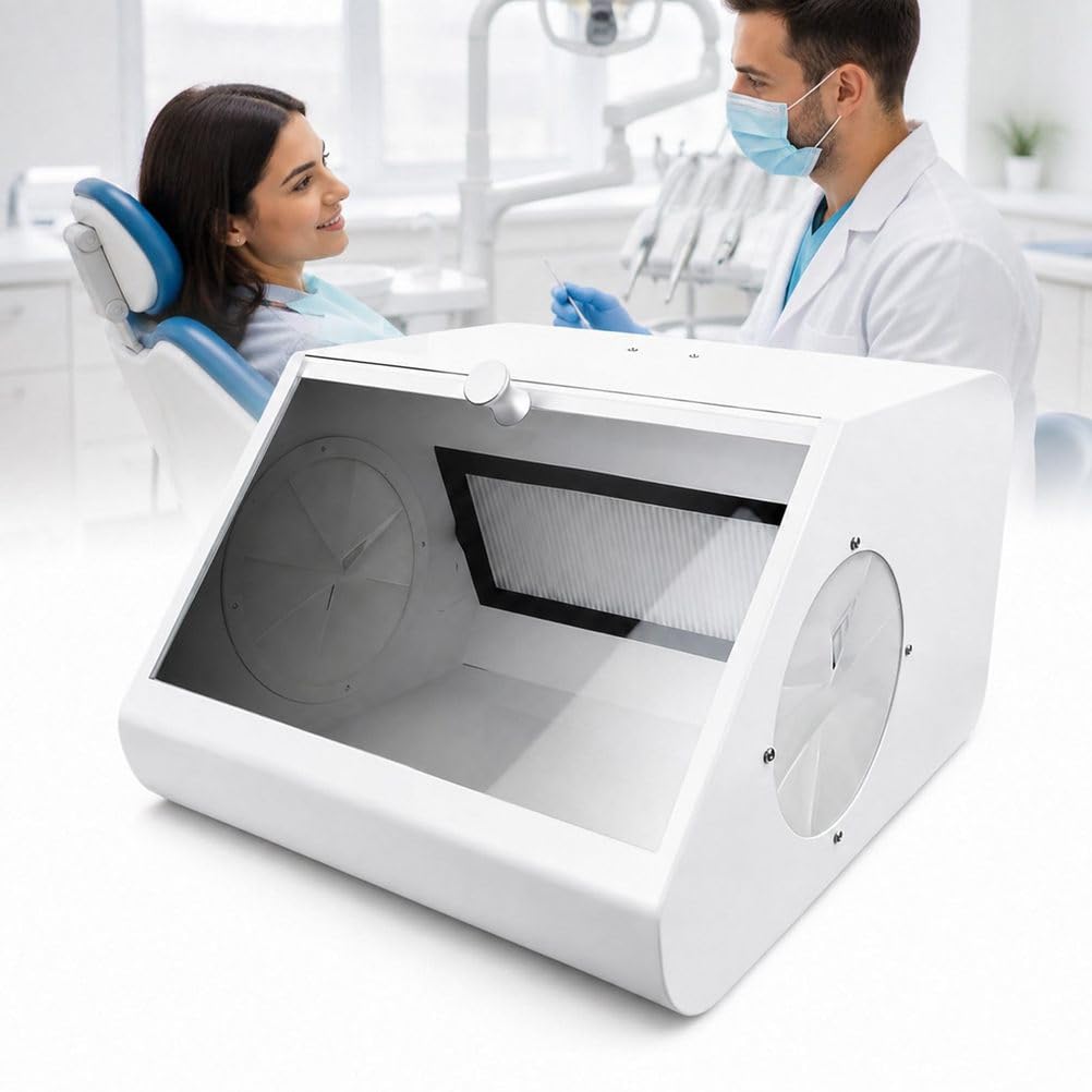 Generisch Dental Staubfänger, Schleif-Polierbox LED, Gehärtetes Glas
