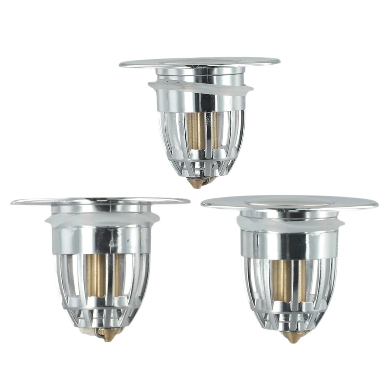 Universal Stainless Steel Bathroom Basin Pop-Up Bounce Core Sink Stopper with Drain Hole for Bathtub Tools For Bathtub