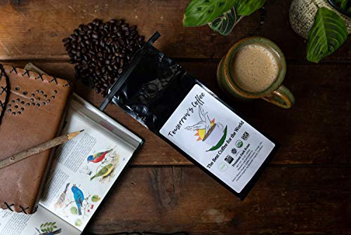 Tomorrow's Coffee Organic, Fair Trade, Shade Grown Whole Bean Bird Friendly Coffee | Dark French Roast With Chocolate Flavor | Sustains Amazon Rainforest | 1 Lb. Omnidegradable Bags (Ground) #TOP7