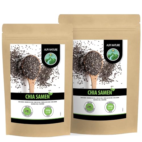 Chiasamen 500g von Alpi Nature, Chia Samen, schwarze Chiasamen für Smoothies, Joghurt, Müsli, Pudding – Bild 6