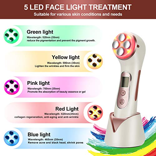 High Frequency Facial Machine 5 in 1 Facial Massager Micro-Current Recharable Facial Frequency Device - Image 4