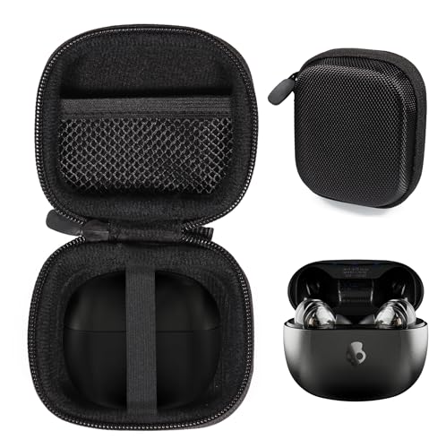 CaseSack Schutzhülle für Skullcandy Rail ANC In-Ear Noise Cancelling Wireless Earbuds (schwarz)