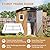Panovue 6X4FT Garden Storage Shed with Frame Floor & Lockable Door,Steel Tool Shed with 1 Clear Window, Anti-Corrosion Metal Shed for Backyard Patio Lawn (Light Wood Grain)