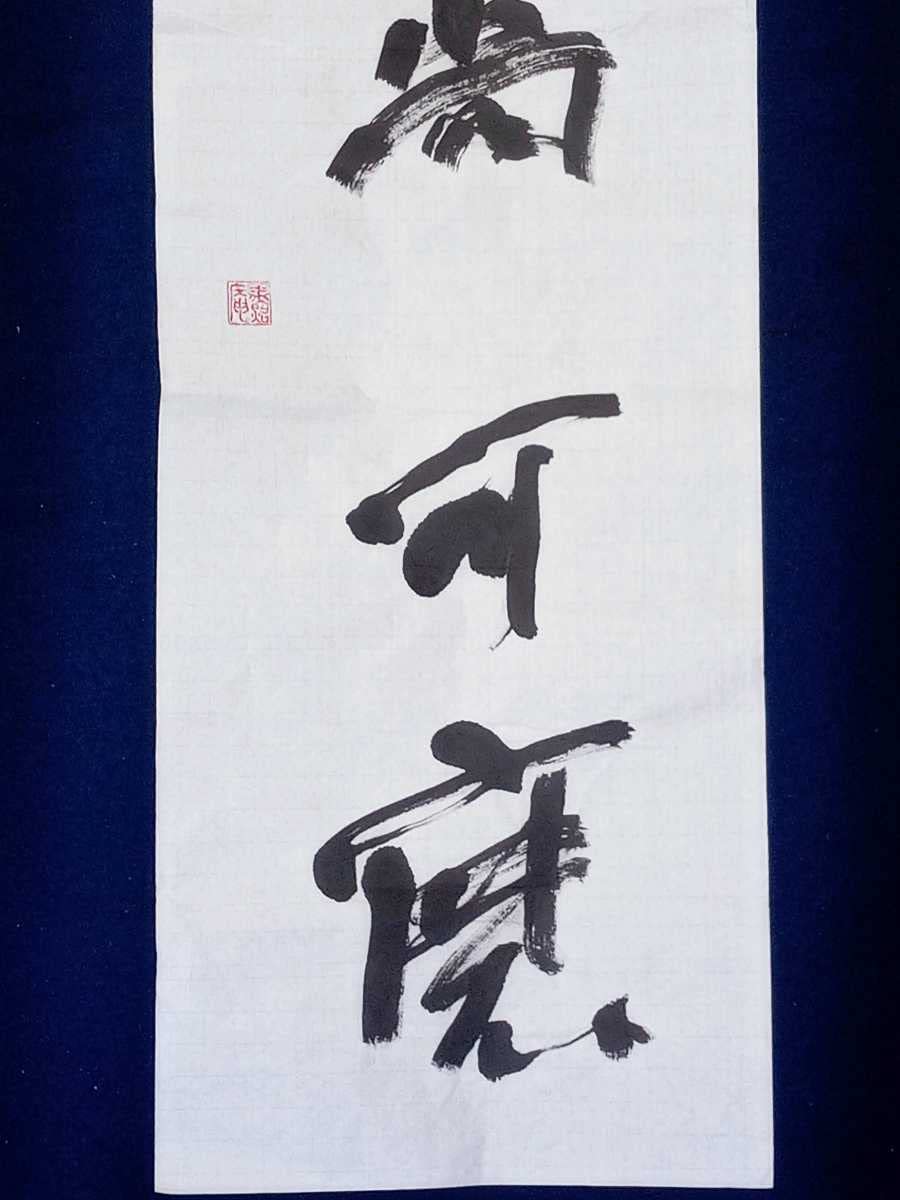Amazon.co.jp: 半切「白珪尚可磨」書作品 肉筆 茶席の禅語 書道 作品
