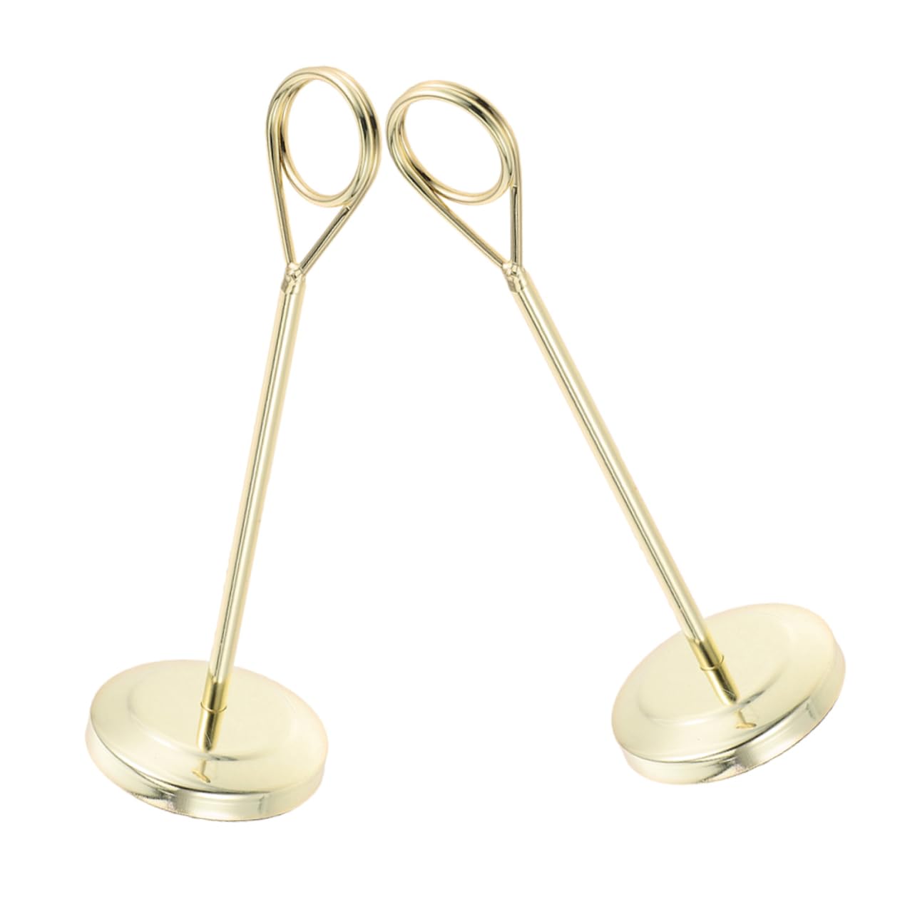 Cabilock 2Pcs Tall Metal Table Number Holders Stainless Steel Wire Photo Clips for Place Cards Memo Notes and Food Signs Elegant Design for Event Organization and Easy Maintenance