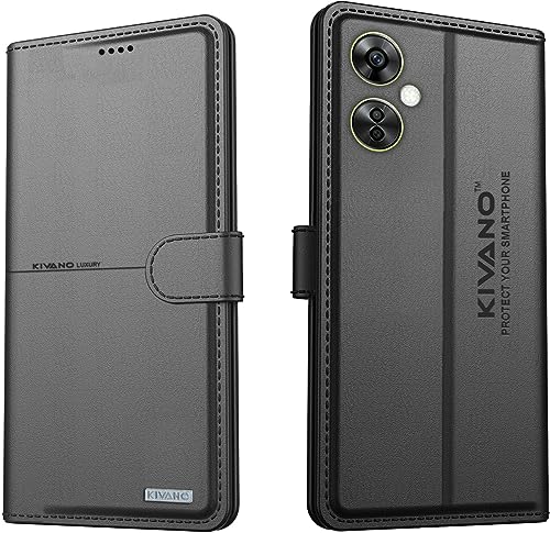 Image of KIVANO Compatible with Samsung Galaxy S21 FE 5G Flip Cover | Leather Finish | Inside Pockets & Inbuilt Stand | Shockproof Wallet Style Magnetic Closure Back Cover Case