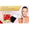 Premium Oil Blotting Papers 40 Sheets with Natural Bamboo Charcoal, Made in JAPAN, Handy Face Blotting Sheets Large 9cm x 9cm Oil Absorbing Tissues for Face (1 pack)