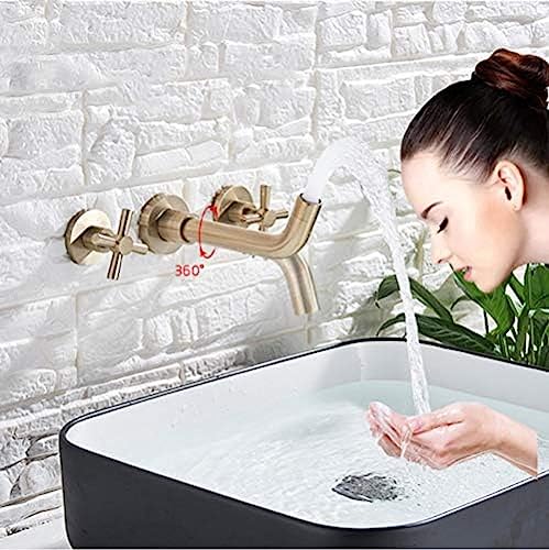 Robinet d'eau chaude et froide or rose pour lavabo et vasque de salle de bains