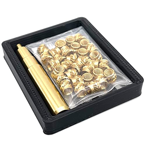 Virtjoule Heat Set Insert Tip For M3 With 30 M3 Inserts - 3D Printing Accessories Compatible With Hakko Fx-888D And Weller Sp40Nus Irons, Soldering Iron Tips For Threaded Inserts #TOP21