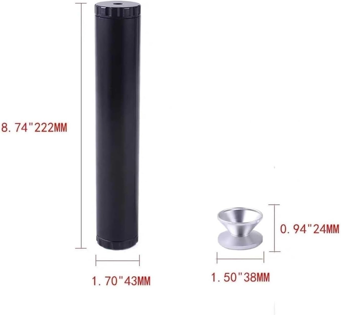 Black Aluminum Solvent Filter Trap Kit High-Efficiency 1/2x28 Fuel Filter with Baffles Suppressor Cleaner Oil Filter