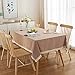 YDyun Tovaglia Tavola Antimacchia, Copritavolo in Tessuto Poliestere Cotone, Nappine in Puro Cotone Lavato Color