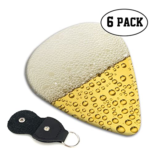 Beer Bubble Lot de 6 médiators pour guitare acoustique, guitare électrique, basse, ukulélé – fins, moyens et épais - Les Beatles, Paul McCartney, John Lennon, RIngo Starr, George Harrison Beer Bubble Lot de 6 médiators pour guitare acoustique, guitare électrique, basse, ukulélé - fins, moyens et épais – Image 3