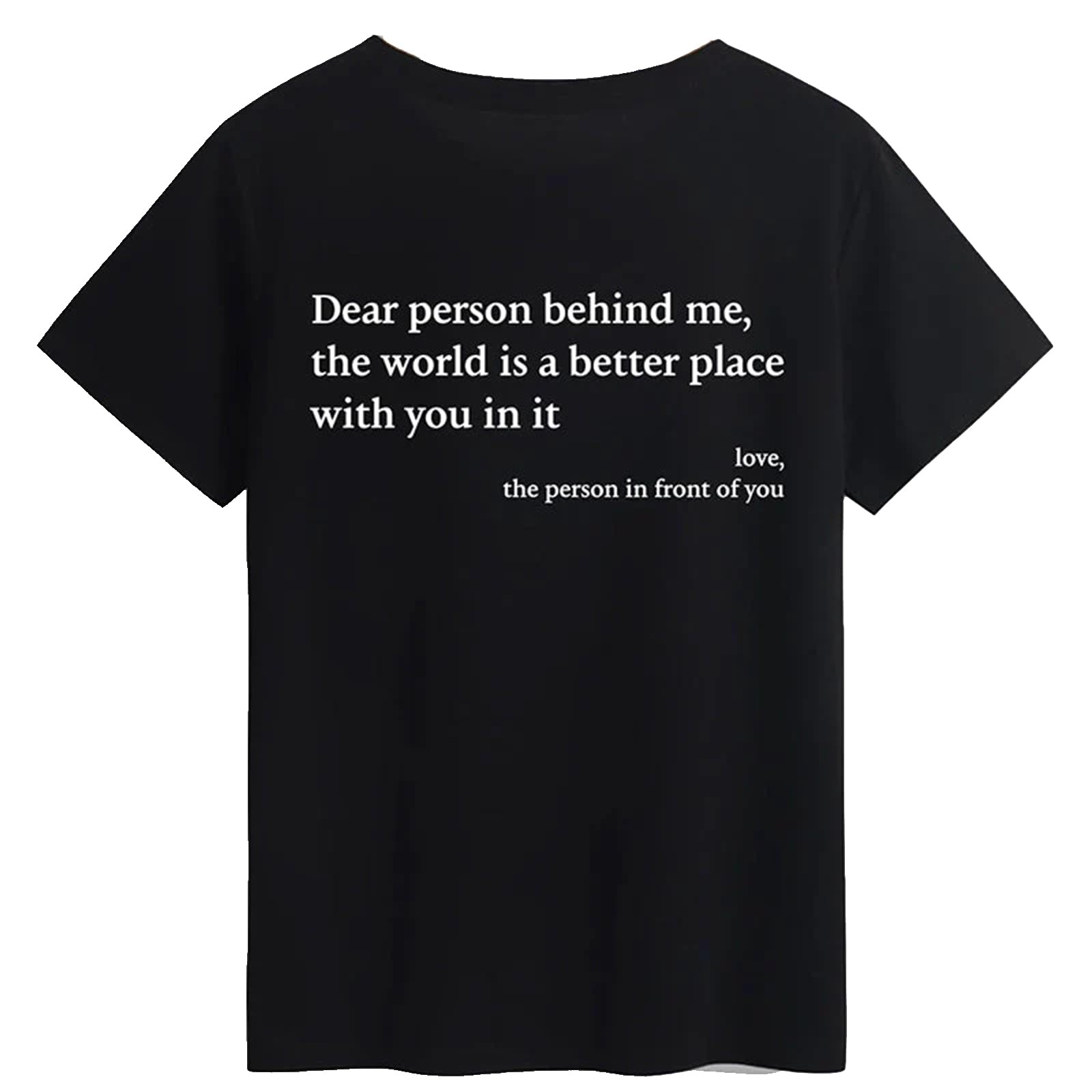 GodbTG You are Enough T-Shirt, Dear Person Behind Me to The Person Behind me Shirt (Black,XXL)
