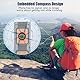 Wireless Solar Powerbank 26800mAh mit 4 Kabeln, Outdoor Generators, 3A Schnelles Aufladen, 6 Eingänge & 3 Ausgänge, LED-Notlicht & Kompass, Wasserdicht Sturzsicher Solarpanel für Outdoor Campingreisen