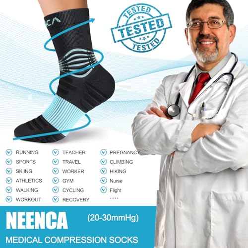 Image of NEENCA Professional Compression Socks for Women Men Circulation, 20-30 mmHg | Compression Support, Women's Fit