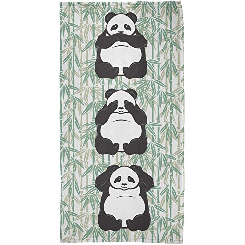 Old Glory Panda No Evil All Over Beach Towel